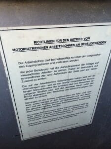 HIRO-Fensterputzaufzug-Richtlinien