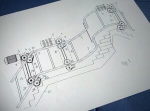 Patent-Skizze des Traktionsantriebes