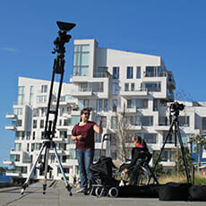 Kamera und Equipment vor dem XYZ