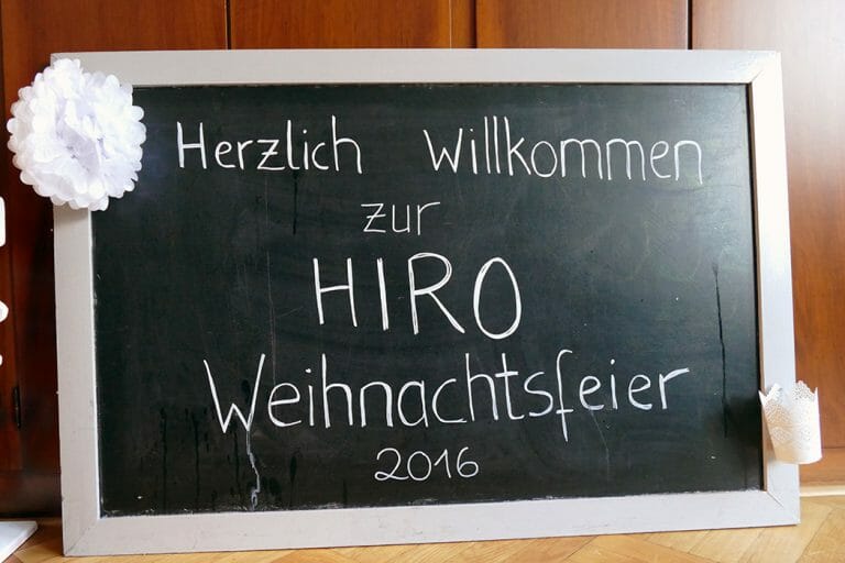 Begrüßung zur HIRO LIFT-Weihnachtsfeier 2016